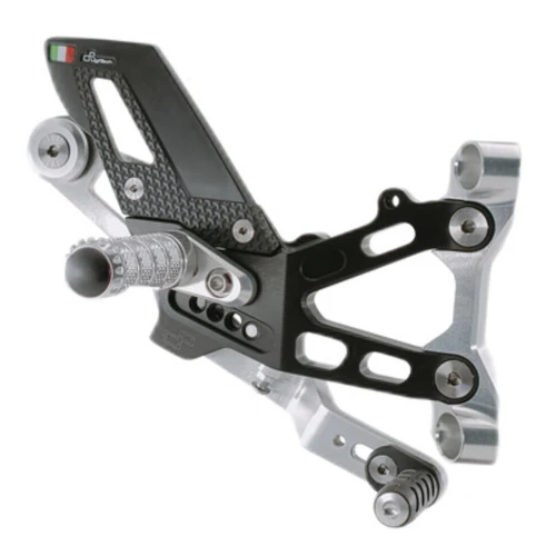 Couple of adjustable rearsets with fixed footpeg and double gear | Lightech