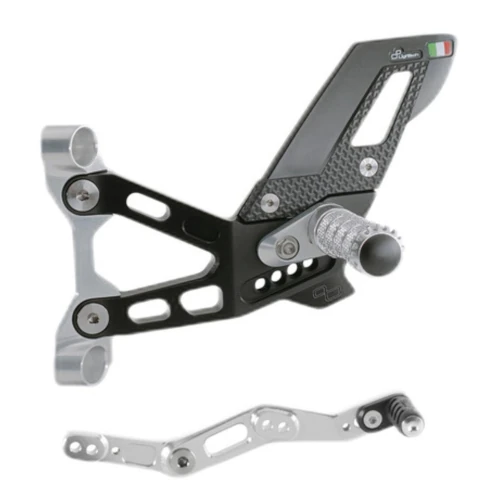 Couple of adjustable rearsets with pliable footpeg and double gear | Lightech