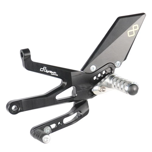 Couple of adjustable rearsets with fixed footpeg and double gear | Lightech