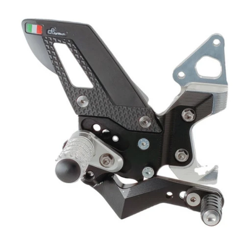 Couple of adjustable rearsets with fixed footpeg and reversed gear | Lightech