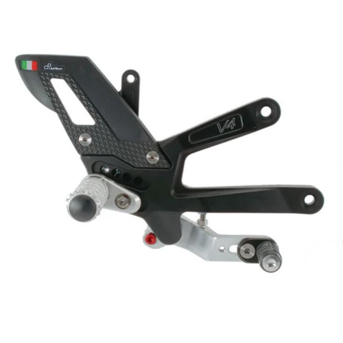 Couple of adjustable rearsets with fixed footpeg and double gear | Lightech