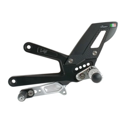Couple of adjustable rearsets with pliable footpeg and double gear | Lightech