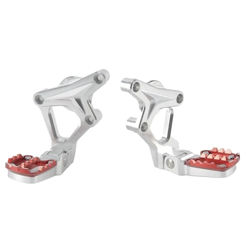 Couple of red pliable footpegs | Lightech