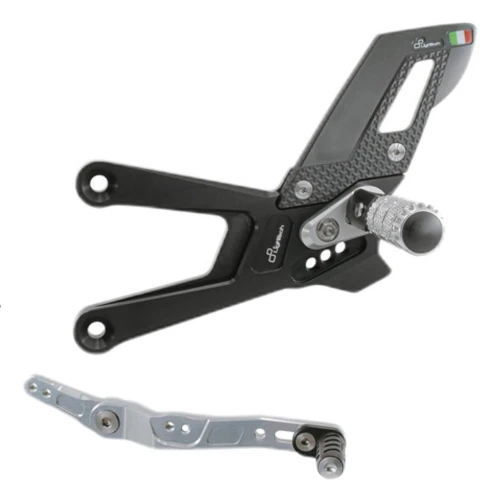 Couple of adjustable rearsets with pliable footpeg and double gear | Lightech