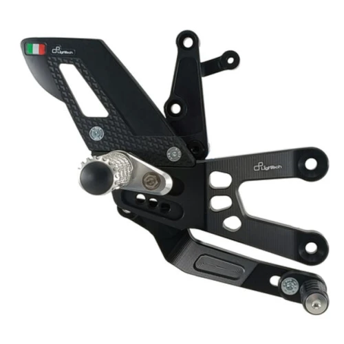 Couple of adjustable rearsets with fixed footpeg and double gear | Lightech