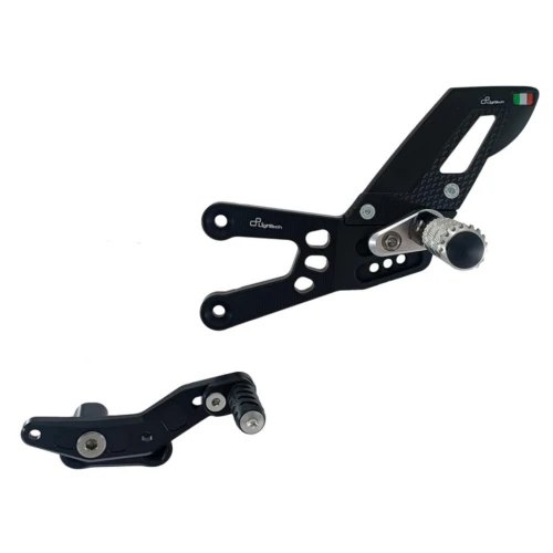 Couple of adjustable rearsets with pliable footpeg and double gear | Lightech