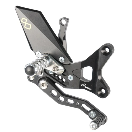 Couple of adjustable rearsets with fixed footpeg and double gear | Lightech