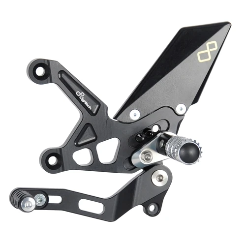 Couple of adjustable rearsets with pliable footpeg and double gear | Lightech