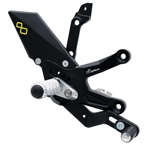 Couple of adjustable rearsets with fixed footpeg and reversed gear | Lightech