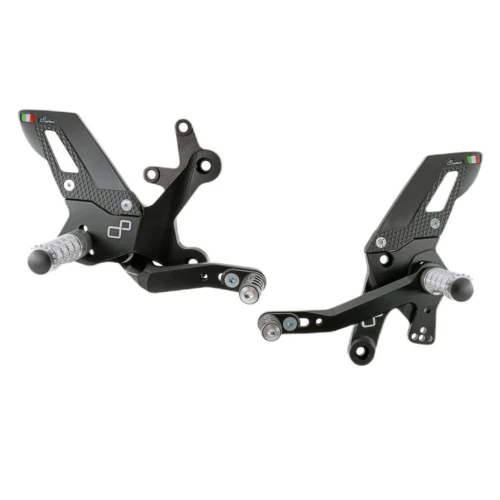 Couple of adjustable rearsets with fixed footpeg and double gear | Lightech