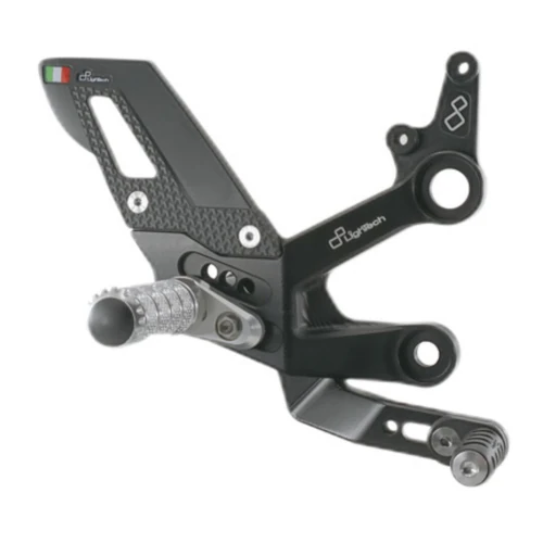 Couple of adjustable rearsets with fixed footpeg and double gear | Lightech