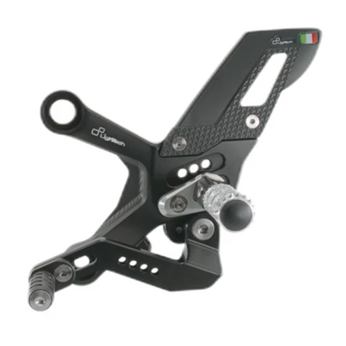 Couple of adjustable rearsets with pliable footpeg and double gear | Lightech