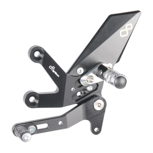 Couple of adjustable rearsets with pliable footpeg and double gear | Lightech