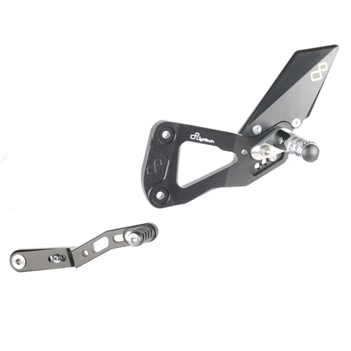 Couple of adjustable rearsets with pliable footpeg and double gear | Lightech