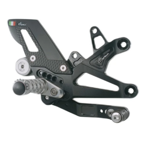 Couple of adjustable rearsets with fixed footpeg and double gear | Lightech