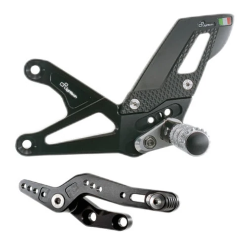 Couple of adjustable rearsets with pliable footpeg and double gear | Lightech