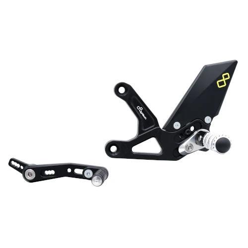 Couple of adjustable rearsets with pliable footpeg and double gear | Lightech