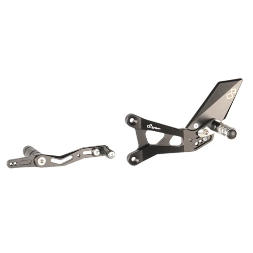 Couple of adjustable rearsets with pliable footpeg and double gear | Lightech