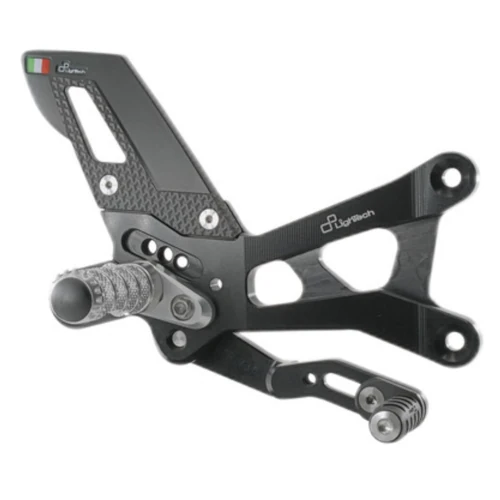 Couple of adjustable rearsets with fixed footpeg and double gear | Lightech