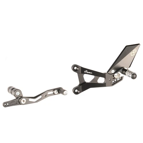 Couple of adjustable rearsets with pliable footpeg and double gear | Lightech