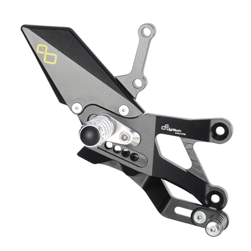 Couple of adjustable rearsets with fixed footpeg and reversed gear | Lightech