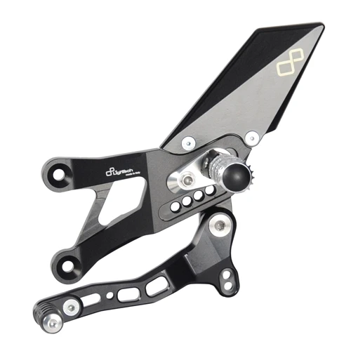 Couple of adjustable rearsets with pliable footpeg and reversed gear | Lightech