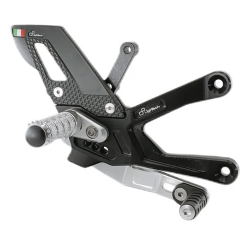 Couple of adjustable rearsets with fixed footpeg and double gear | Lightech