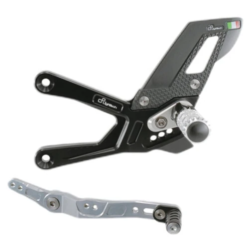 Couple of adjustable rearsets with pliable footpeg and double gear | Lightech