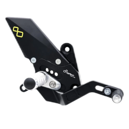 Couple of adjustable rearsets with fixed footpeg and double gear | Lightech