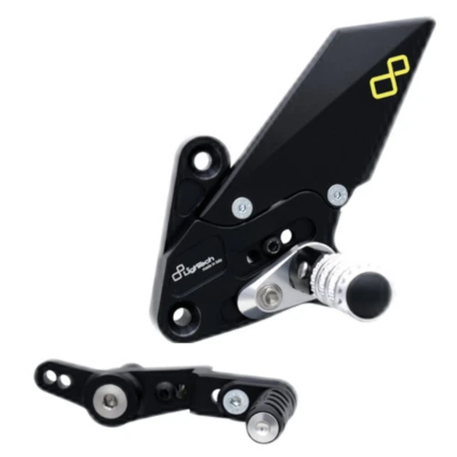 Couple of adjustable rearsets with pliable footpeg and double gear | Lightech