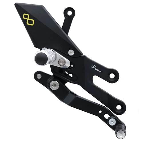 Couple of adjustable rearsets with fixed footpeg and double gear | Lightech