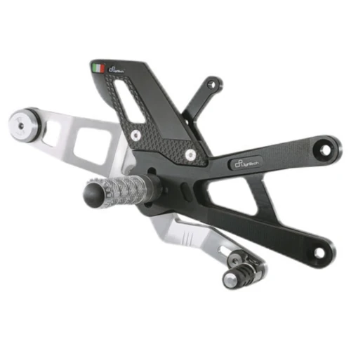 Couple of Track Use adjustable rearsets with fixed footpeg and double gear | Lightech