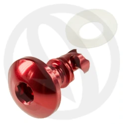 GR quick release screw - red ergal 7075 T6 - L 12 | Lightech