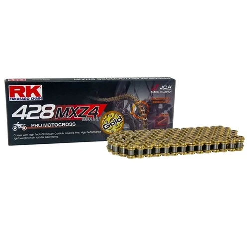 GB428MXZ4 gold chain - 124 links - pitch 428 | RK | stock pitch