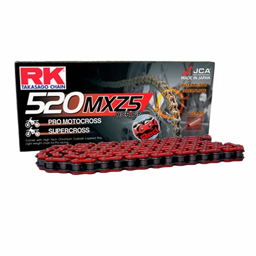 RR520MXZ5 red chain - 120 links - pitch 520 | RK | stock pitch