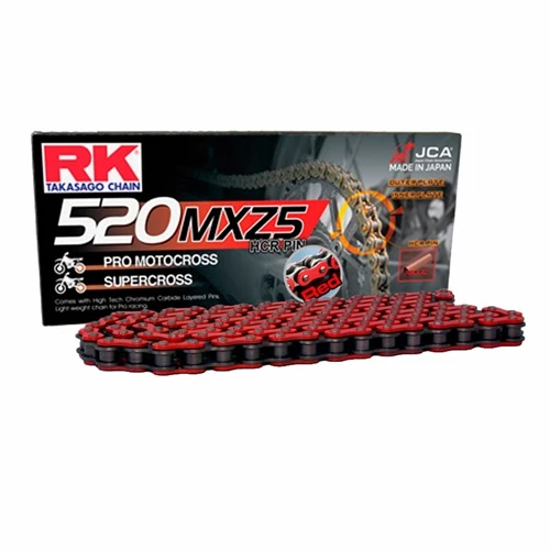 Catena RR520MXZ5 120 maglie rossa - passo 520 | RK | passo di serie