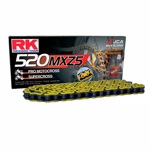 YY520MXZ5 yellow chain - 120 links - pitch 520 | RK | stock pitch