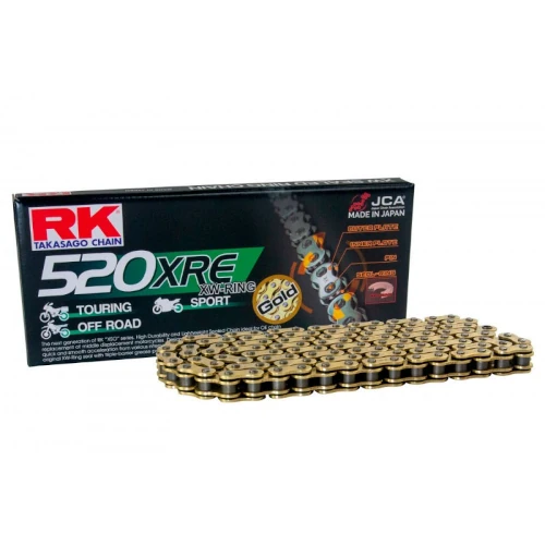 520XRE gold chain - 110 links - pitch 520 | RK | racing pitch