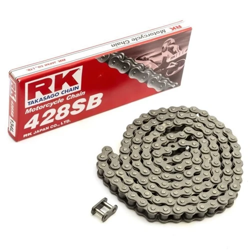 428SB black chain - 118 links - pitch 428 | RK | stock pitch