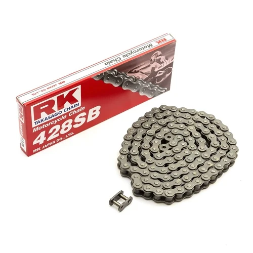 Catena 428SB 136 maglie grigia passo 428 | RK | passo di serie