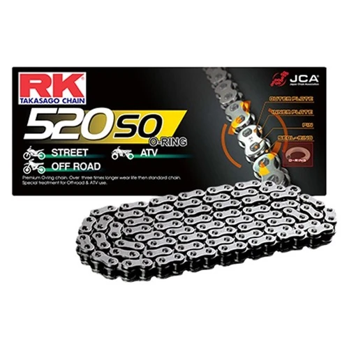 520SO black chain - 120 links - pitch 520 | RK