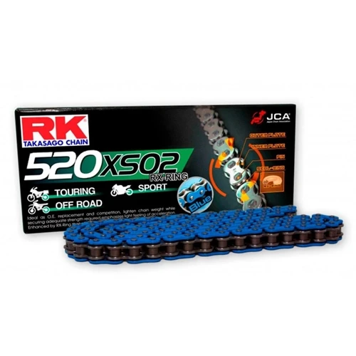 BB520XSO blue chain - 120 links - pitch 520 | RK | racing pitch