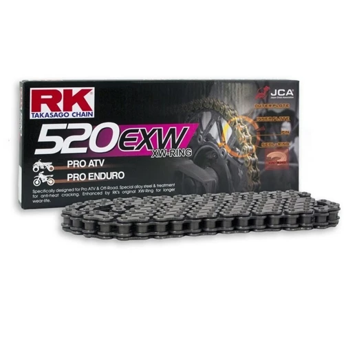 520EXW black chain - 120 links - pitch 520 | RK | stock pitch