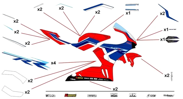 Stickers replica Honda HRC WSBK 2020 | street