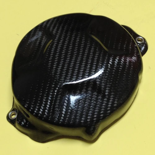 Alternator cover guard | glossy plain carbon