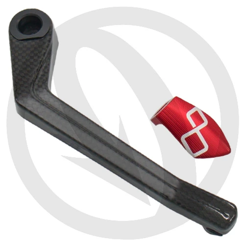 Right carbon red bar lever guard | Lightech