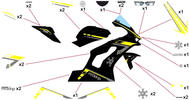 Stickers replica Kawasaki Racing WSBK 2024 Test | race 