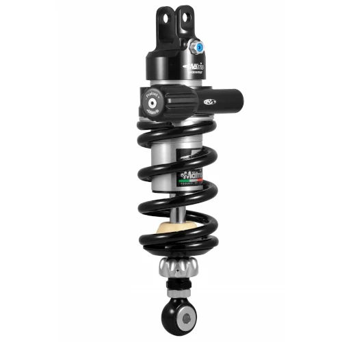 Rear shock-absorber M46KD | Black spring and hydraulic preload with integrated manual knob | Matris