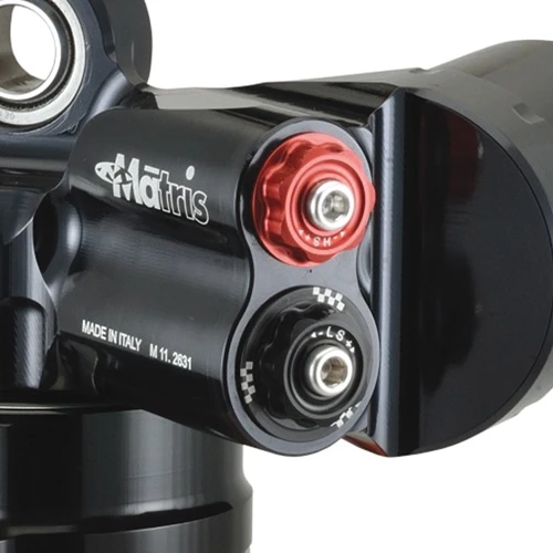 Rear shock-absorber M46RKN | Black spring and hydraulic preload with integrated manual knob | Matris