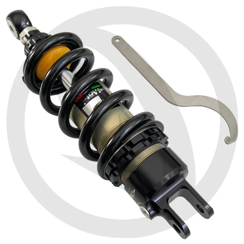 Rear shock-absorber M46KD | Black spring and preload by ring | Matris